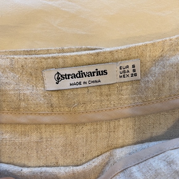 NWOT Stradivarius Tie-Front Skort - Cream - Picture 4 of 4